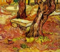 Die Steinbank im Garten von Saint Paul Krankenhaus Vincent van Gogh